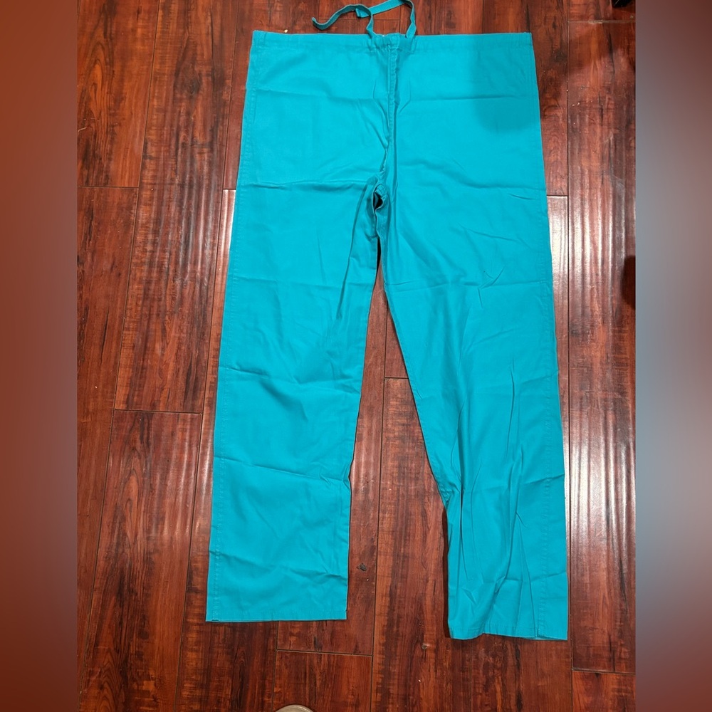 Teal Drawstring  scrub Pants